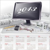 Creative Calendar 2013 design vector
