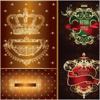 crown european pattern vector nonoriginal works