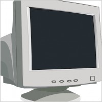 Crt Tube Monitor clip art
