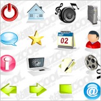 Crystal practical three-dimensional vector icon material