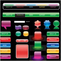 crystalstyle web buttons vector 1