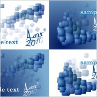 cubes in blue