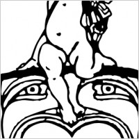 Cupid Raises Bow clip art