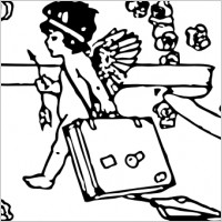Cupid Traveling clip art