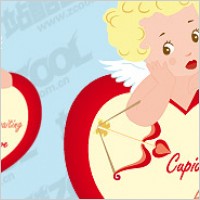 Cupid's lovely Venus icon vector material