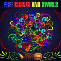 Curves and Swirls Clip Art