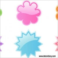 Cute badges vector