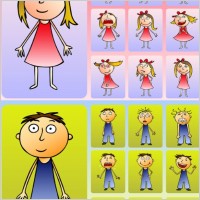 cute boys and girls clip art