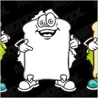 Cute cartoon image of the vector bulletin board material