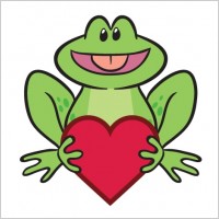 

								Cute Frog Holding a Heart							