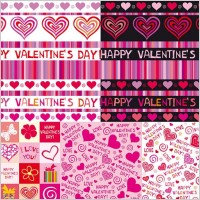 cute hearts background vector