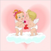 cute little angel vector