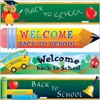 cute school theme vector