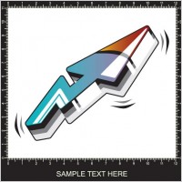cute threedimensional vector 2 arrow