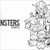 Cute Vector Monsters Free Sample