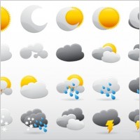 Cute Vector Weather Icons