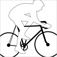 Cyclist silhouette