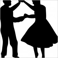 Dancing Couple Fifties clip art