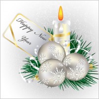 december vector christmas greeting card