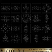 decorative elements line draft 02 vector