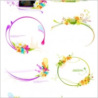 decorative flower pattern vector fashion