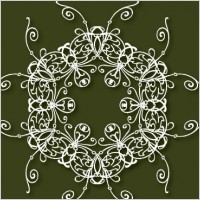 Decorative free vector on the green background