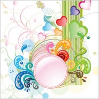 decorative heartshaped vector the trend