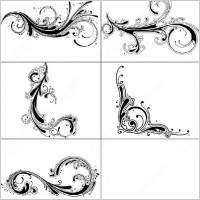 decorative swirls brush
