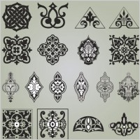 delicate pattern corner 01 vector