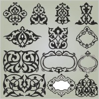 delicate pattern corner 02 vector
