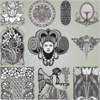 delicate pattern corner 03 vector
