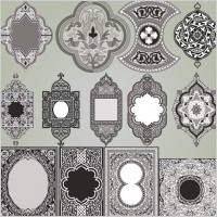 delicate pattern corner 04 vector