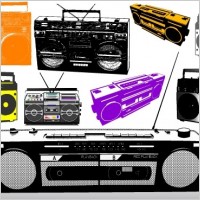 Different Radio & Music System Vectors