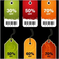 discount sales tag vector