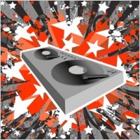 dj music player with the trend of the background elements of vector