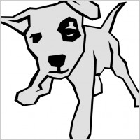 Dog 03 Drawn With Straight Lines clip art