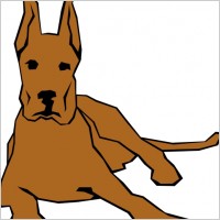 Dog 05 Drawn With Straight Lines clip art