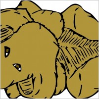 Dog From Above clip art