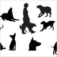 Dog silhouettes