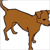 Dog Simple Drawing clip art