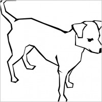 Dog Simple Drawing clip art