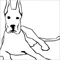 Dog Simple Drawing clip art