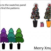 doodled christmas Ai patterns