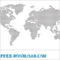 Dotted+world+map+vector+free