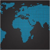 Dotted World Map Vector 