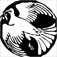 Dove In Circle clip art