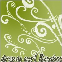 drawn curly brushes