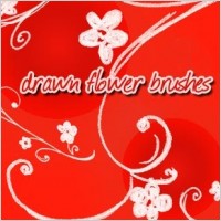 drawn floral brushes