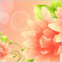 Dream with flowers vector background