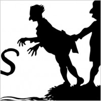 Drowning Eels Silhouette clip art